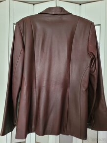 Kožená bunda M (38/40) vínová - 2