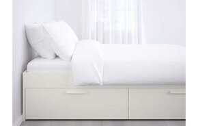 Ikea Brimnes postel bílá 140cm rošt matrace - 2