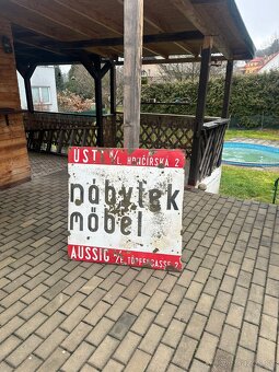 Smaltovaná cedule Aussig - 2