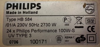 Domácí Solárium Philips HB 584, NOVÉ TRUBICE - 2