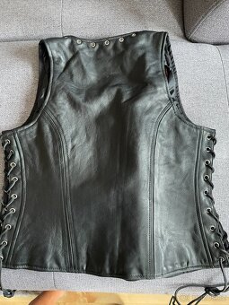 Kožená vesta Highway Leather na motorku, vel. M - 2
