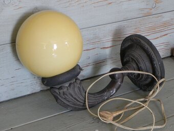 Stará secesní mosazná nástěnná lampa - 2