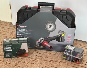 Aku úhlová bruska Parkside|+4Ah baterie,rychlonabíječka - 2