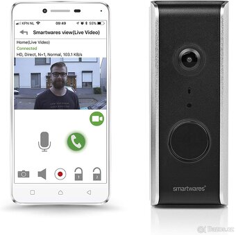 Video zvonek s kamerou Smartwares Wired IP Wi-Fi nový - 2