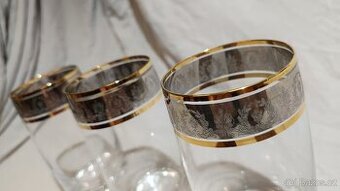 Retro zdobené skleničky 3ks - 2