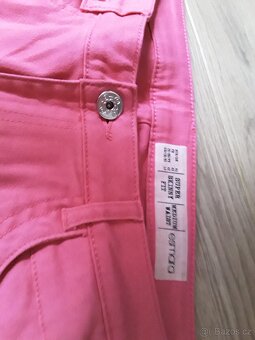 Růžové plátěné kalhoty ESMARA - 2