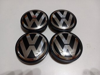 Středové krytky Vw, 65x56mm, chrom logo - 2