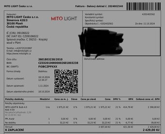 Červené světlo na terapii Mito Light - 2