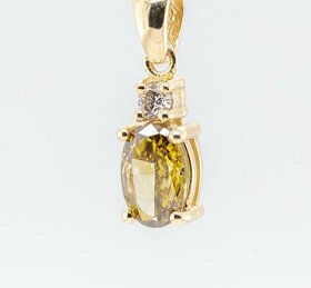 14K přívěšek s diamanty 0,55ct - certifikát AIG - 2