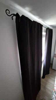 Závěsy 4ks + kovové garnýže 2ks - 2