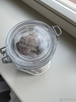 Frida sklenice plná mušlí dekorace / jar decoration - 2