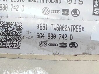 Pravý stropní airbag 5G4880742D VW Golf 7 kombi 2015 - 2