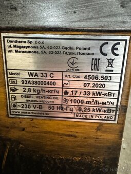 Kamna na kapalná paliva Master WA33C - 2