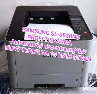㊆ Laser Samsung 3820nd + toner 10tisic stran nový - 2