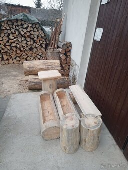 Dřevěný květináč - 2
