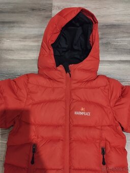 Dětská zimní péřová bunda zn. WARMPEACE, vel. 110/116 - 2