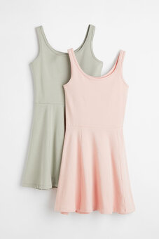 NOVÉ 2PACK LETNÍ ŽERZEJOVÉ ŠATY H&M VEL.152/164 - 2