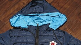 Zimní šedo-modrá zimní bunda vel. 104/110 - 2