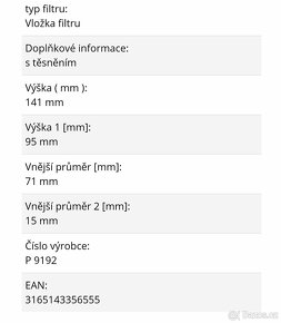 Olejový filtr BOSCH 1 457 429 192 - 2