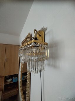 Křišťálový lustr + nástěnné světlo – funkční set - 2