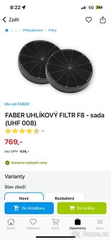 Uhlíkový filtr do digestoře Faber F8 (UHF008) - 2