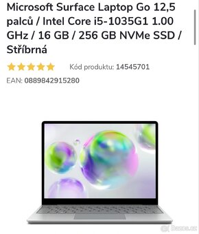 Microsoft Surface Laptop Go 12,5 palců / Intel Core i5 - 2