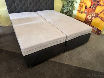Nová Boxspring postel-letiště 180x200 antracit - 2