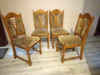 čalouněné dubové židle - 2