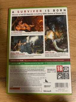 Prodám hru na Xbox 360 Tomb Raider - 2