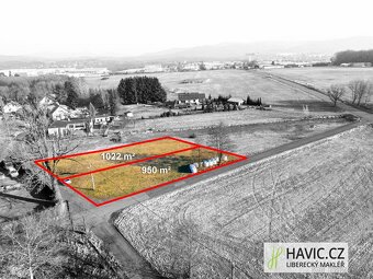 Prodej stavebních pozemků, 950 m2 a 1.022 m2, Liberec XX-Ost - 2