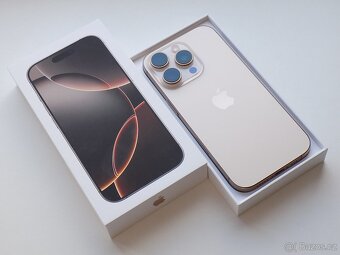 APPLE iPhone 16 Pro 128GB Pouštní titan - ZÁRUKA - 100% BAT. - 2