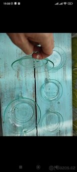 Starožitná kompotová sada sklo - 2