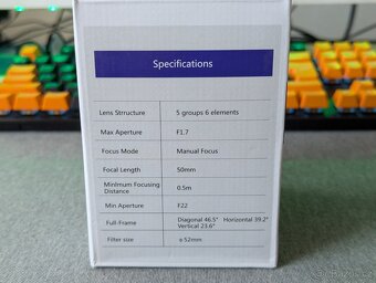 Objektiv MEIKE 50 mm f/1,7 MC pro SONY E - 2