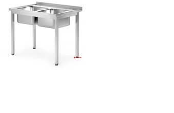 Nerezový dvoudřez samostatně stojécí - 2