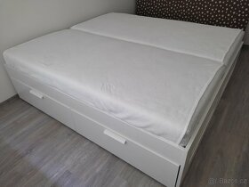 IKEA BRIMNES-nová postel s úložnými díly - 2