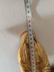 Starožitná litinová socha Panna Maria - 2