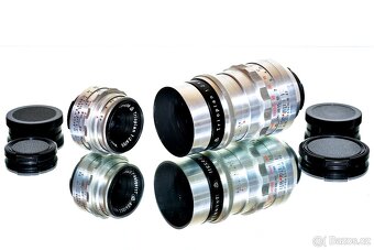 Meyer Trioplan 2.8/100 RED V + Trioplan 2,9/50 TOP STAV - 2