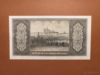 100 Kčs 1945 - TOP STAV - NEPERFOROVANÁ  - 2