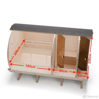 ZAHRADNÍ SUDOVÁ SAUNA 340cm DIY 3KR - 2