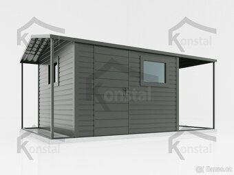 Zahradní domek 4x3m plus 2 přístřešky - 2