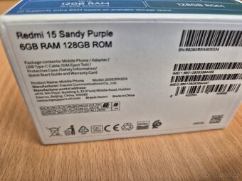 NOVÝ smartphone Redmi 15 - 2