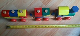 Dřevěný dětský vláček - hračka jako NOVÁ - 2