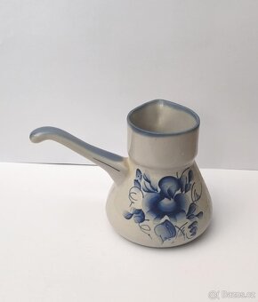Retro turek s květinovým dekorem - ruční práce 1950 - 2