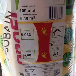 Skelná vata/izolace 100 mm, vodivost 0,033, 5,40 m2 v balíku - 2