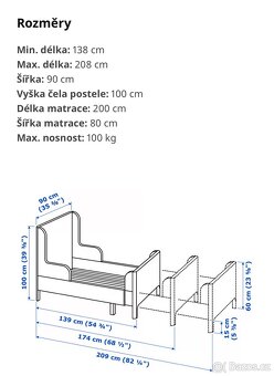 Rostoucí postel IKEA - 2