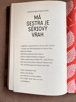 Má sestra je sériový vrah (Oyinkan Braithwaiteová) - 2