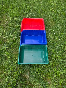 Plastové stohovatelné boxy / zásobníky – 49×33×19 cm – různé - 2