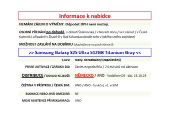 Samsung Galaxy S25 Ultra 512GB Gray NOVÝ NEROZBALENÝ - 2