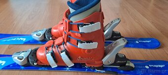 Dětské lyže Alpina, boty Nordica + hůlky - 2