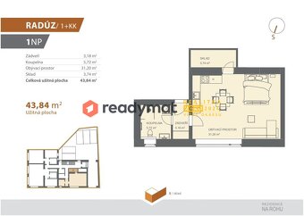 Prodej novostavby bytu Radůz 1+kk, 47 m2, Hodonín - 2